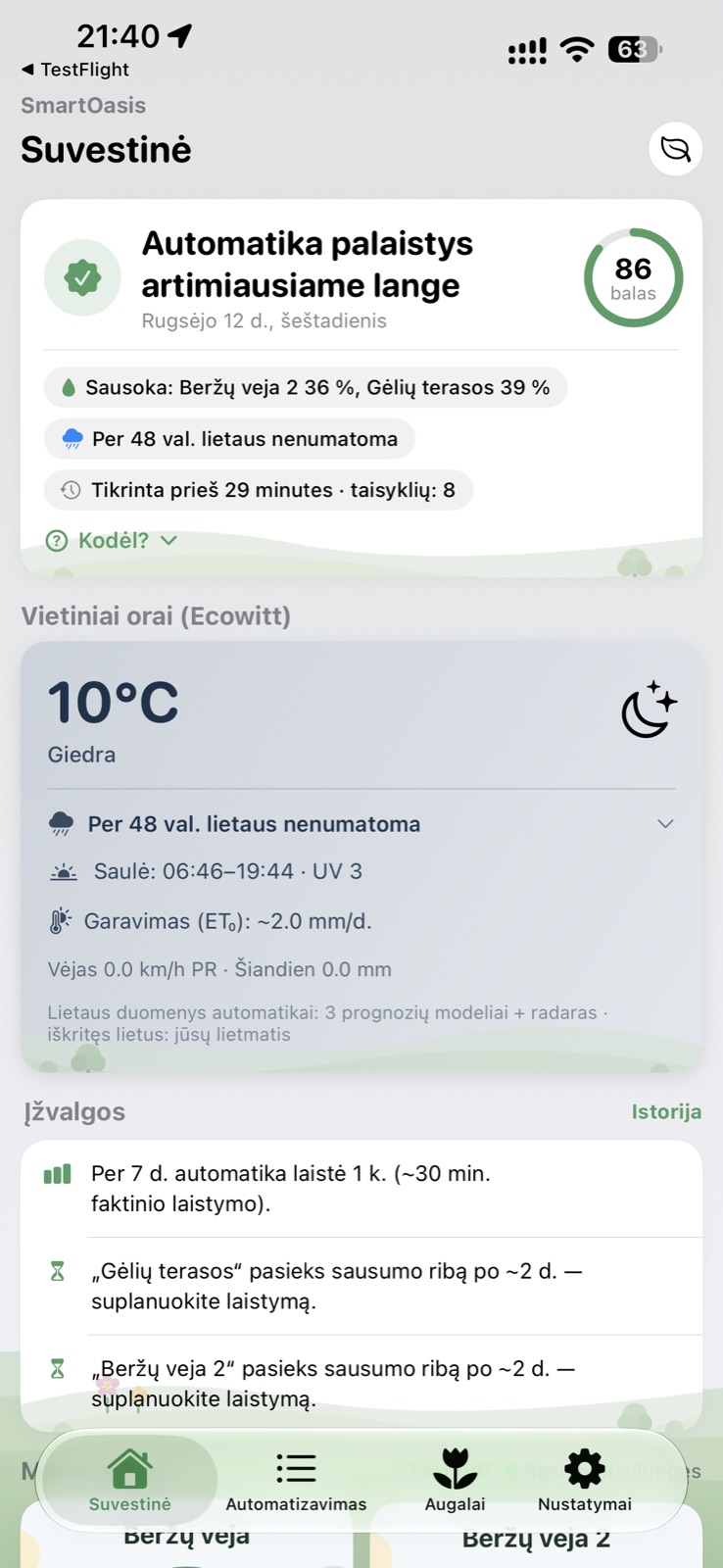 SmartOasis suvestinė