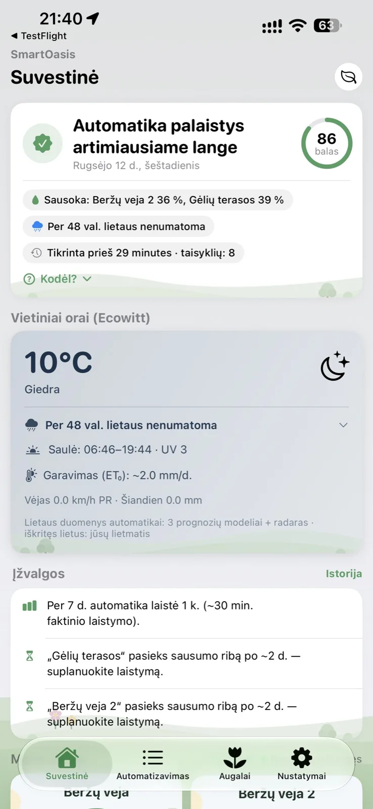 SmartOasis suvestinė